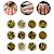 Kit 12 Glitter Dourado Decoração Unhas Encapsulada Gel Fibra - Imagem 2