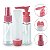 Kit 3 Frasco Higiene Spray Pump Bisnaga Viagem Creme Shampoo - Imagem 1