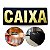 Placa Acrílica Espelhada Caixa Loja Comércio Preto e Dourado - Imagem 1
