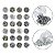 Kit 24 Glitter Decoração Encapsulamento Unhas Nail Art Prata - Imagem 1
