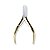 Alicate Removedor Cutícula Ergonômico Dourado Manicure Unha - Imagem 4