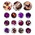 Kit 12 Folhas de Ouro Rosa Roxo Vermelho Unhas Encapsulada - Imagem 1