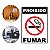 Placa de Sinalização Alerta Proibido Fumar Vinil 27,5 x 20cm - Imagem 1