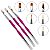 Kit 3 Pincéis Ponta Dupla Decoração Unhas Gel Fibra Nail Art - Imagem 1
