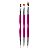 Kit 3 Pincéis Ponta Dupla Decoração Unhas Gel Fibra Nail Art - Imagem 2