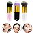 Kit 3 Pincéis Espanador Pompom Maquiagem Pó de Unhas Acrigel - Imagem 2