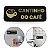 Placa Espelhada Acrílico Cantinho do Café Preto e Dourado - Imagem 2