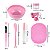 Kit 9 Itens Skin Care Esponja Pincel +Faixa Cabelo Atoalhada - Imagem 7