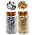 Kit 2 Potes Grandes Folha Ouro Dourado Prata Decoração Unhas - Imagem 1