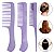 Kit 3 Tamanhos de Pente Roxo Plástico para Cabelos Penteados - Imagem 6