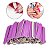 Kit 100 Mini Lixas de Unhas 8cm Descartáveis Manicure Rosa - Imagem 1