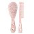 Kit 3 Pentes + 3 Escovas de Cerdas Macias Rosa Bebê Infantil - Imagem 5