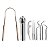 Kit 7 Instrumentos Inox Removedor Tártaro + Raspador Língua - Imagem 2