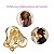 Kit Mix 6 Presilhas Metal Dourado Penteado Cabelo Semi Preso - Imagem 4