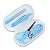 Kit Higiene Bebê Azul Cortador de Unhas Tesoura Pinça Lixa - Imagem 3