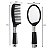 Kit 2 Escovas + 1 Pente + Presilha Cabelo + Espelho de Mão - Imagem 5