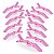 Kit 12 Presilhas Prendedor Cabelo Jacaré Crocodilo Rosa - Imagem 1