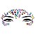Kit 6 Adesivos de Rosto Pedraria Carnaval Fantasia Festa - Imagem 7