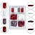 Kit 96 Unhas Postiças Quadrada Colorida Vermelho Branco Roxo - Imagem 2