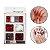 Kit 96 Unhas Postiças Quadrada Colorida Vermelho Branco Roxo - Imagem 1