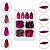 Kit 288 Unhas Postiças Inteiras Almond Coloridas Alongamento - Imagem 4