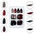 Kit 288 Unhas Postiças Inteiras Almond Coloridas Alongamento - Imagem 3