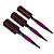 Kit 3 Escova de Cabelo Redonda Cerdas Duplas Térmica Rosa - Imagem 3