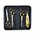 Kit 2 Tesoura Fio Navalha + 1 Tesoura Desbaste + 1 Navalhete - Imagem 1