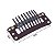 Kit 100 Presilhas Tic Tac Aplique Alongamento Marrom e Preto - Imagem 5