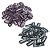 Kit 100 Presilhas Tic Tac Aplique Alongamento Marrom e Preto - Imagem 2