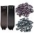 Kit 100 Presilhas Tic Tac Aplique Alongamento Marrom e Preto - Imagem 1