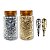 Kit 2 Pote Folhas Ouro Dourado e Prata + Disco Strass Unhas - Imagem 3