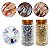 Kit 2 Pote Folhas Ouro Dourado e Prata + Disco Strass Unhas - Imagem 1