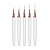 Kit 5 Pincéis Ponta Ultra Fina com Tampa Nail Art Decoração - Imagem 3