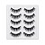 Kit 5 Pares Cílios Postiços 5D Volume Natural Gatinho 10mm - Imagem 3