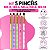 Kit 5 Pincéis Ponta Reta Decoração de Unha Nail Art Manicure - Imagem 1