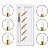 Kit Pincel Troca Ponta + 6 Pontas de Silicone Nail Art Unhas - Imagem 1