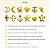 Kit 12 Joias 3D Unhas Nail Art Decoração Diversas Dourado - Imagem 4