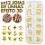 Kit 12 Joias 3D Unhas Nail Art Decoração Diversas Dourado - Imagem 1