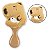 Kit 3 Escova Infantil Desembaraça Cabelo Pelúcia Capivara - Imagem 3