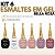 Kit 6 Esmalte em Gel UV/LED Nail Art Preto Branco Nude 20ml - Imagem 1