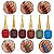 Kit 6 Esmalte em Gel LED/UV Marrom Vermelho Verde Azul 20ml - Imagem 2