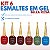 Kit 6 Esmalte em Gel LED/UV Marrom Vermelho Verde Azul 20ml - Imagem 1