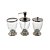 KIT LAVABO VIDRO E INOX POTES PARA ALGODÃO AROMA SABONETE - Imagem 2