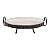 BANDEJA REDONDA DE MADEIRA P/SERVIR C/SUPORTE DE METAL 32x30x10cm - Imagem 7
