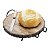 BANDEJA REDONDA DE MADEIRA P/SERVIR C/SUPORTE DE METAL 32x30x10cm - Imagem 17