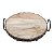 BANDEJA REDONDA DE MADEIRA P/SERVIR C/SUPORTE DE METAL 32x30x10cm - Imagem 4