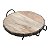 BANDEJA REDONDA DE MADEIRA P/SERVIR C/SUPORTE DE METAL 32x30x10cm - Imagem 13