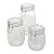 JG 3 PORTA MANTIMENTOS VIDRO LISO 750ML/1L/1,5L 14X17X21,5CM - Imagem 1