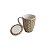 CANECA PORCELANA TAMPA E FILTRO TEBAS PRETO/DOURADO 310ml - Imagem 5